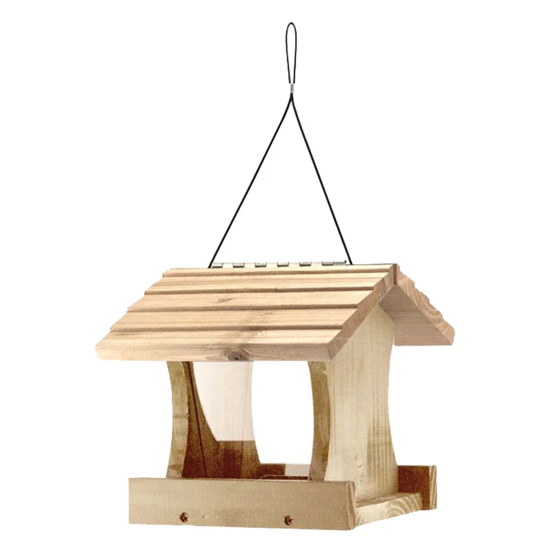 Comedero para pájaros con plataforma de cedro de 2,5 lb de Audubon Wild Bird, 1 puerto