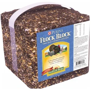 Suplemento para aves de corral Flock Block, grano entero, 25 libras. Land O'Lakes Purina Feed Llc