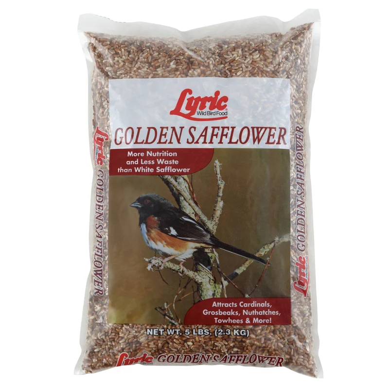 Alimento para pájaros silvestres con semillas de cártamo de especies variadas Lyric, 5 lb