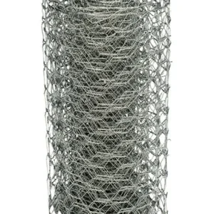 Valla para aves de corral plateada de calibre 1 de 2 pies de alto x 8 pies de largo de MD Building Products M-D