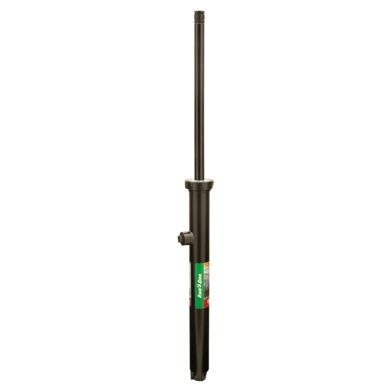 Aspersor emergente ajustable de plástico negro Rain Bird serie 1800 de 707 pies cuadrados, 3 pulgadas de largo x 16 pulgad...