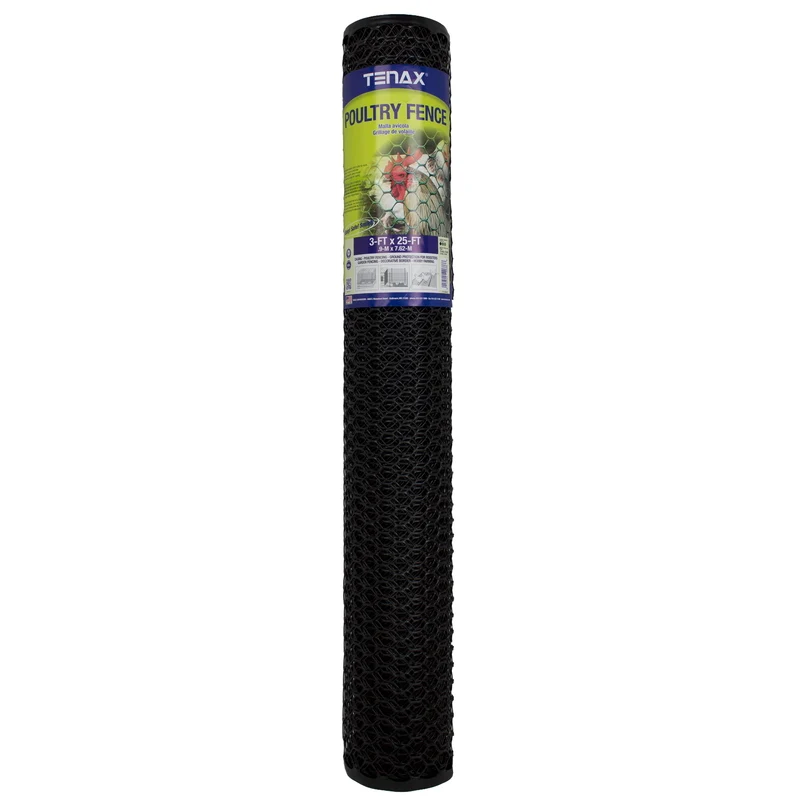 Cerca de plástico para aves de corral Garden Craft de 36 pulg. de alto x 25 pies de largo y 2 pulg. Tenax
