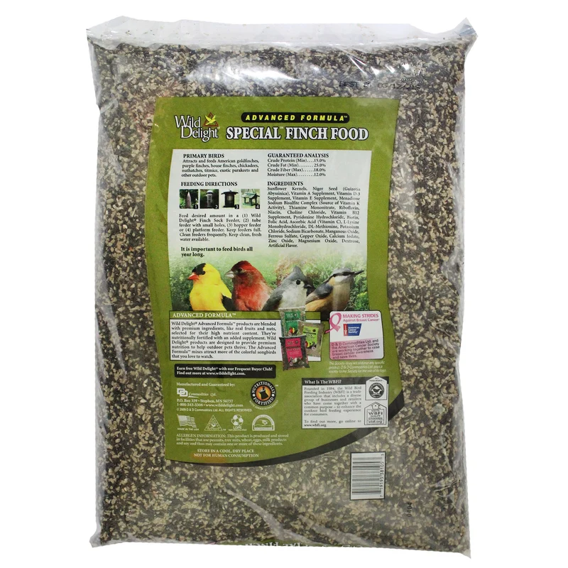Alimento especial para pájaros silvestres Wild Delight para pinzones, 5 lb