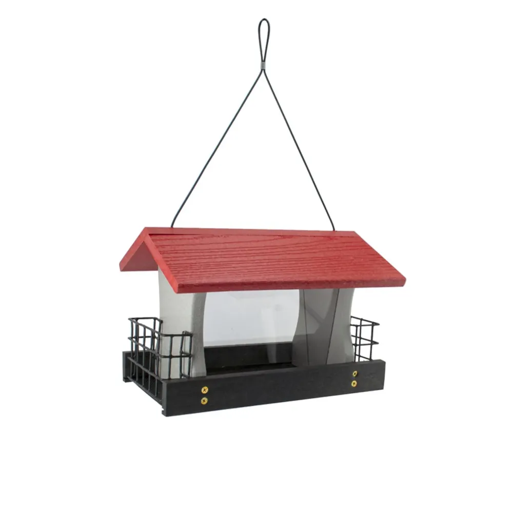 Comedero para pájaros Woodlink Going Green Wild Bird de plástico de 4 lb con jaula de sebo