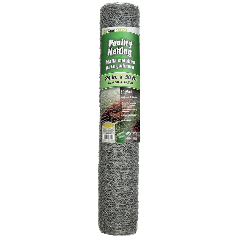 Red galvanizada para aves de corral, 24 pulgadas x 50 pies. YardGard