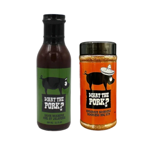 Duo What Pork – Épice Sombrero & Sauce BBQ Miel Jalapeño (Style Mexicain)