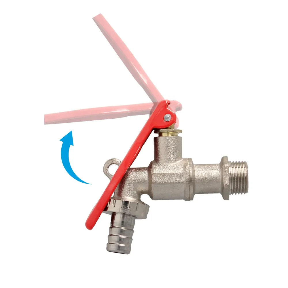 Grifo Esfera 1/2" Con Sistema De Bloqueo Por Candado Grifo Jardin Exterior, Grifo Con Bloqueo y Conector Manguera para Rie...