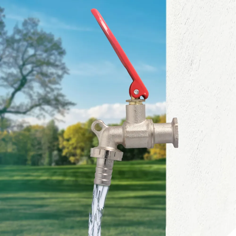 Grifo Esfera 1/2" Con Sistema De Bloqueo Por Candado Grifo Jardin Exterior, Grifo Con Bloqueo y Conector Manguera para Rie...