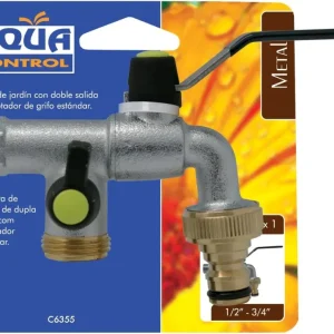 Regulador de Presión Aqua Control C6355 - Grifo doble de jardín. Calidad premiun.
