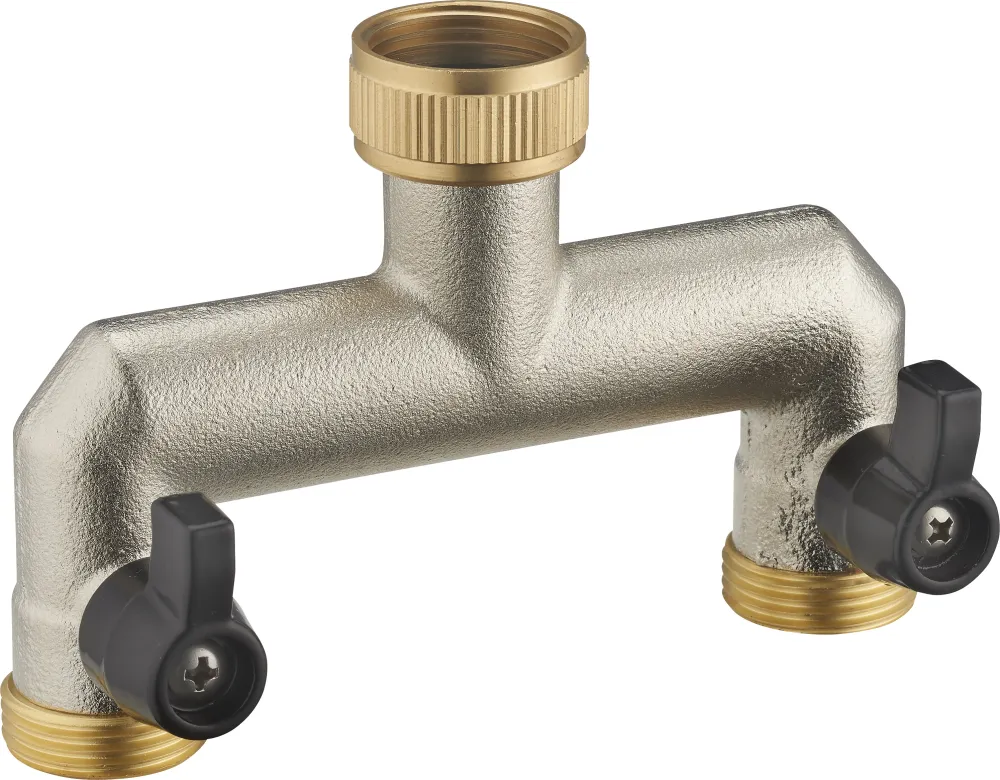 Resistente la Intemperie Conector de boquilla de riego automático de latón con doble salida recta