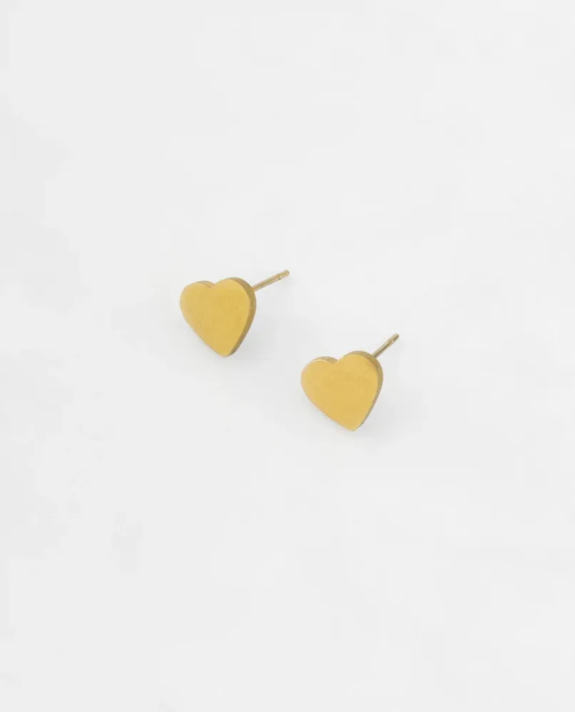 Collar de acero con dijes de corazón