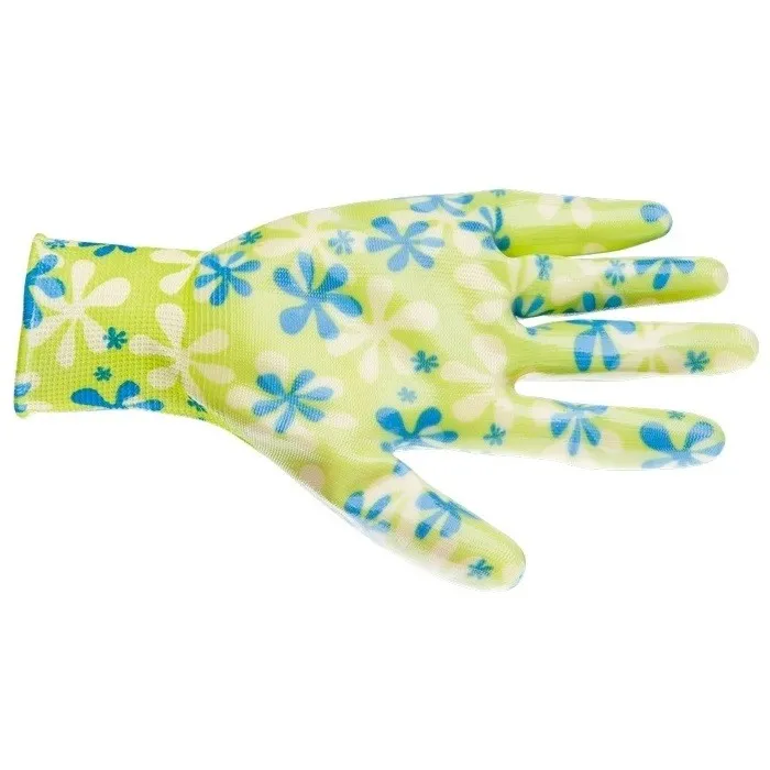 Palisad - guantes de jardín de poliéster y nitrilo - s con 2 Pares de Rodilleras