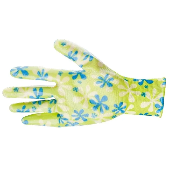 Palisad - guantes de jardín de poliéster y nitrilo - s con 2 Pares de Rodilleras