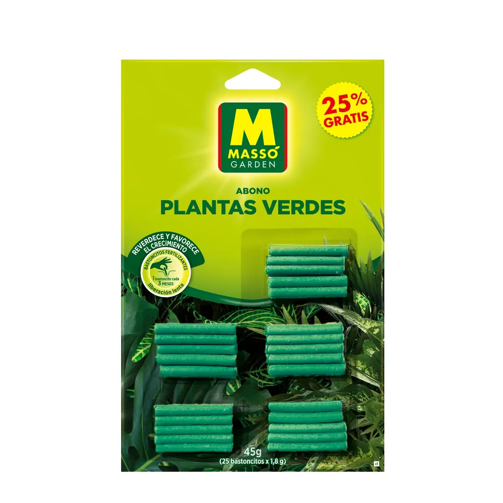 Bastoncitos fertilizantes plantas verdes masso para Jardín y Césped | Envío Rápido