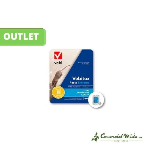 [OUTLET] Raticida Cebo en Pasta Basf Vebitox Pasta Extreme 150 gr para Césped
