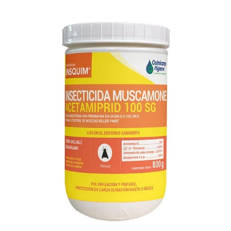 Profesional Certificado INSECTICIDA MUSCAMONE ACETAMIPRID 100 SG 800 GR.