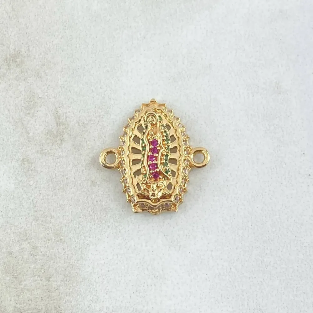 Impermeable y Resistentes al Viento Herraje Virgen Guadalupe 2.65gr / 1.6cm / Circones Blancos - Verdes - Fucsias Oro Amar...