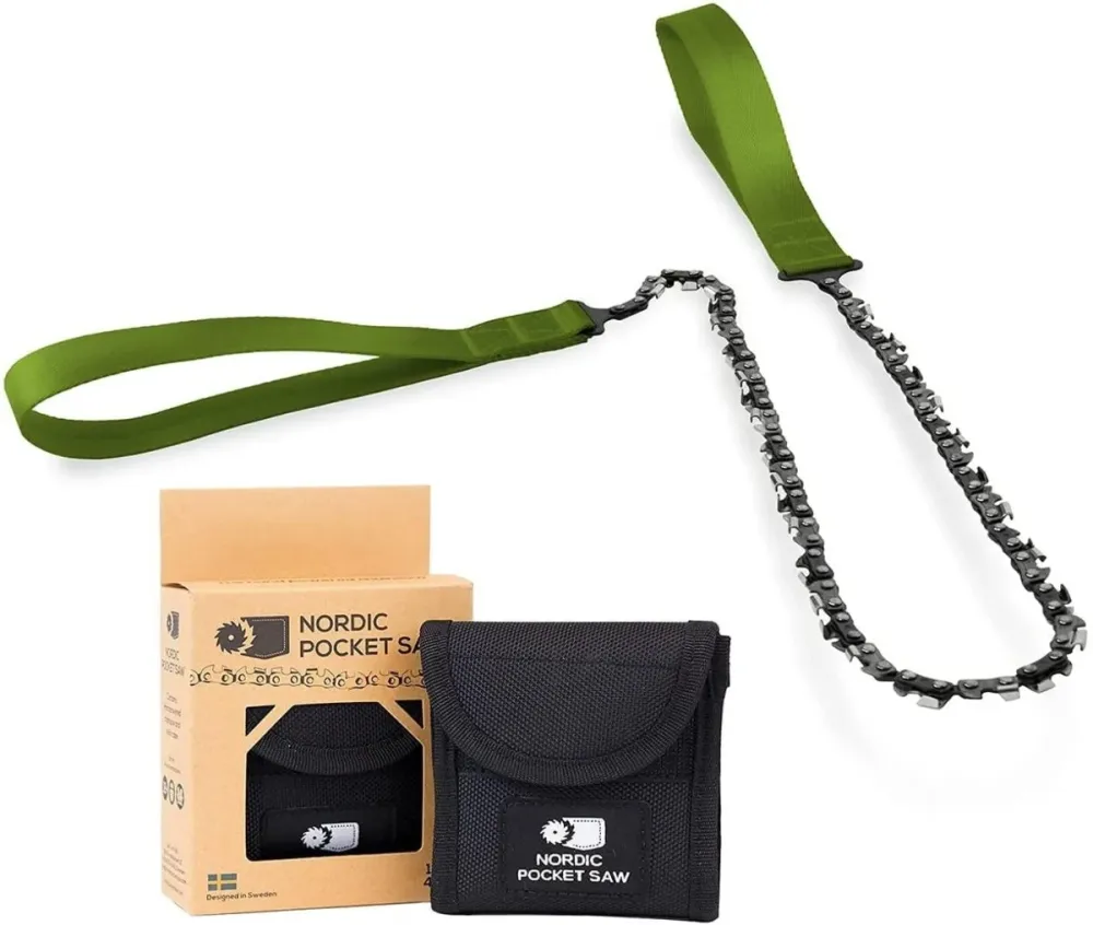 Nordic Pocket Saw Manijas verdes de calidad de motosierra tradicional de emergencia de emergencia al aire libre