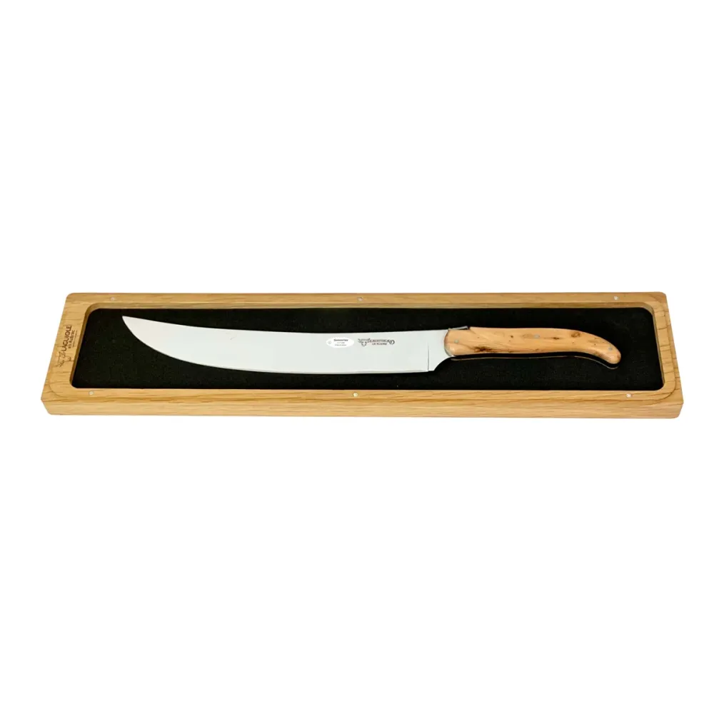 Pala de Jardín de Diente Fino Laguiole en Aubrac Champagne Saber Juniper Wood Handle
