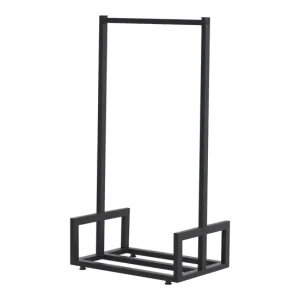 Soporte para leñ Thisted acero 50 x 35 x 95 cm negro para Huertos Urbanos