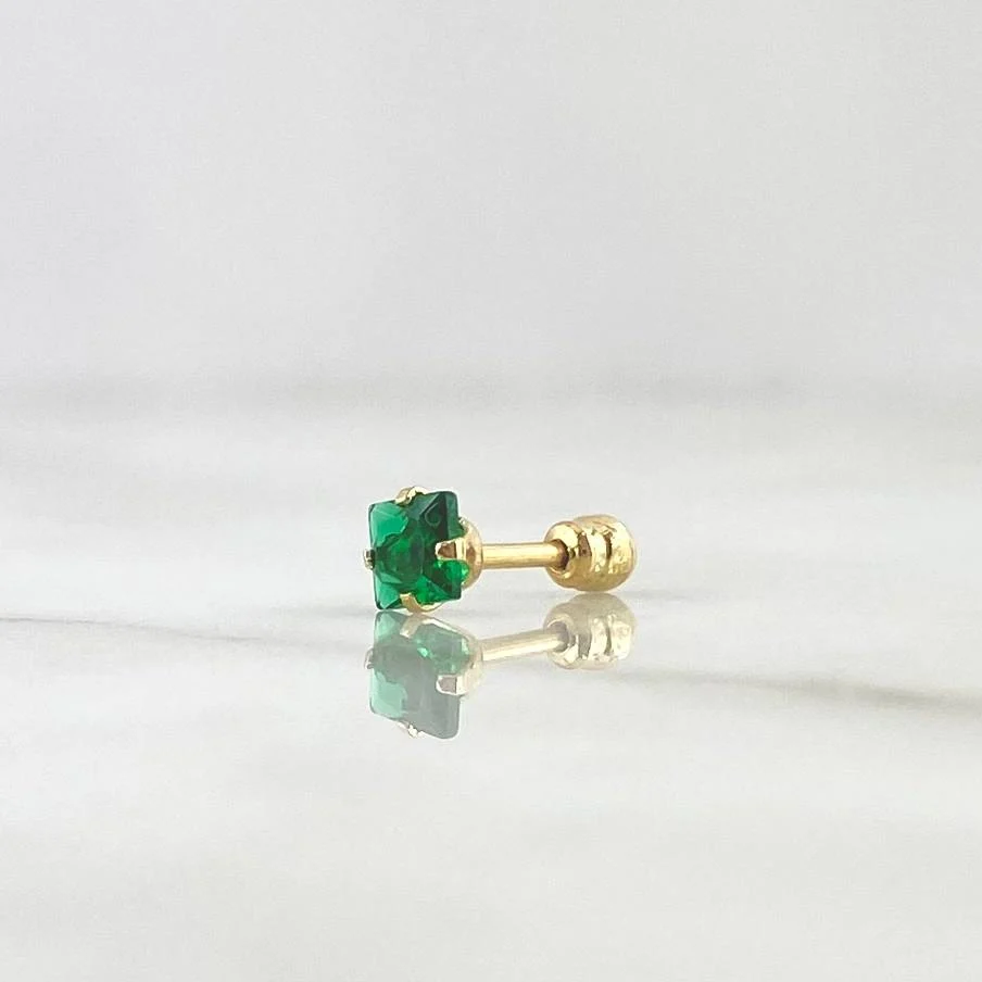 Piercing Chispa Cuatro Garras 0.3gr / 1.3cm / Circon Verde Oro Amarillo (Joya) para Bonsáis y Plantas Pequeñas