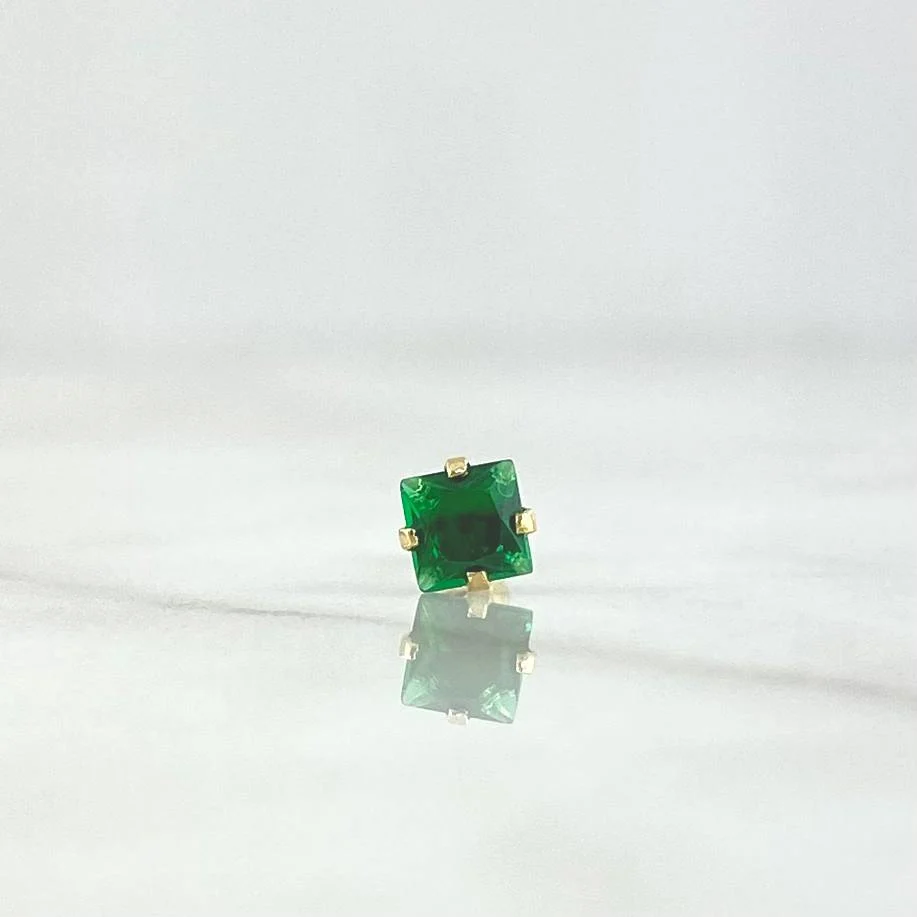 Piercing Chispa Cuatro Garras 0.3gr / 1.3cm / Circon Verde Oro Amarillo (Joya) para Bonsáis y Plantas Pequeñas