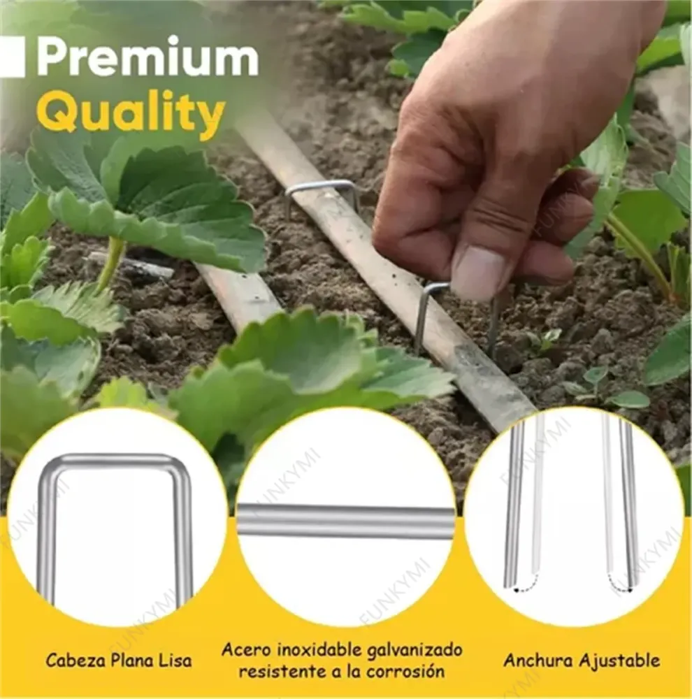 Podadora de Bypass para Setos Estacas Jardín Césped Grapas De Paisaje Galvanizada 60pcs Grado B