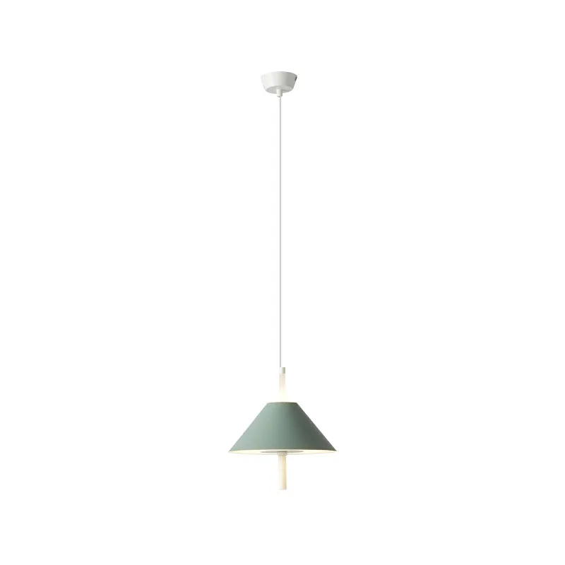 Bebedero de Cristal para Lampada sospensione metallica conica stile semplice per ristorante camera da letto