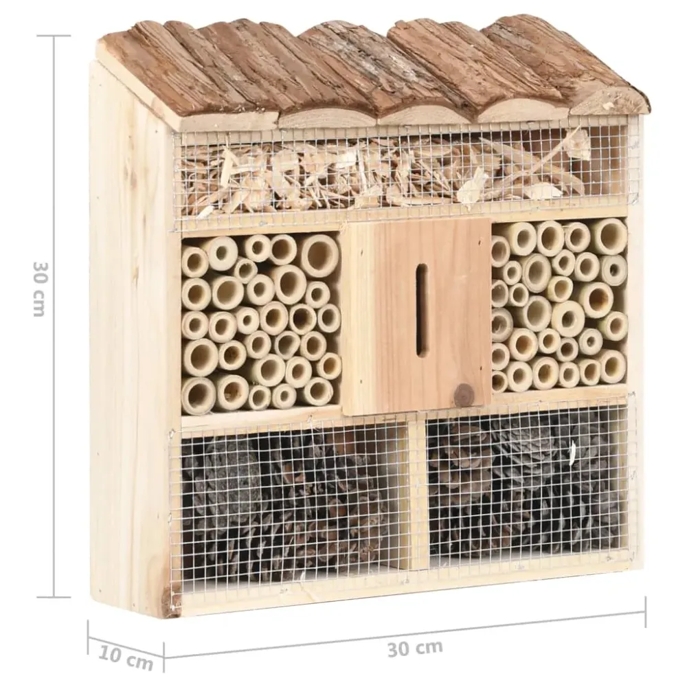 Casa Nido para Hotel de insectos madera de abeto 30x30x10 cm