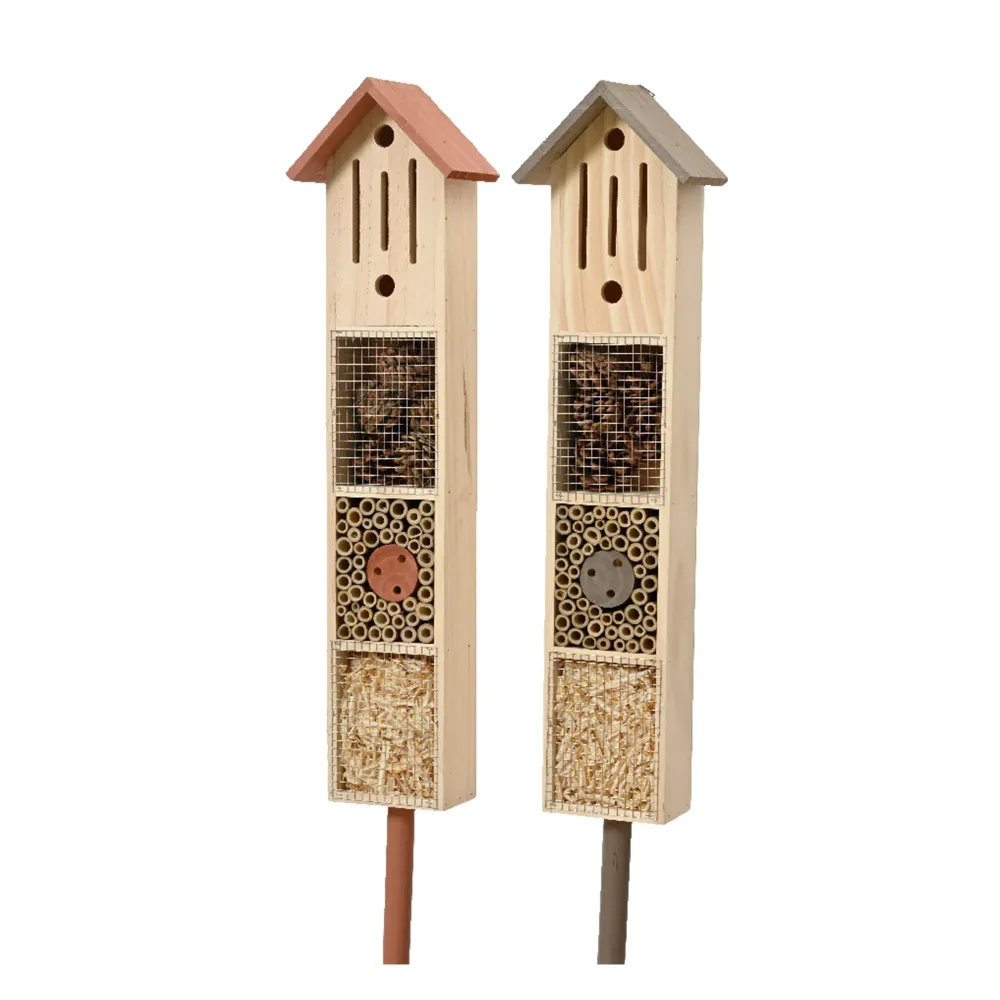 Diseño Ecológico y Sostenible Hotel de Insectos Rosa/gris L14 KSD