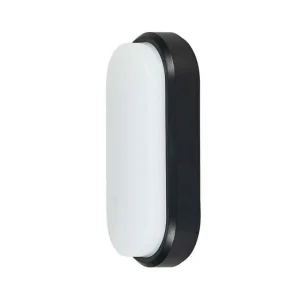 aplique de exterior acrilico color negro serie yucatan 8.9cm para Jardín y Terraza