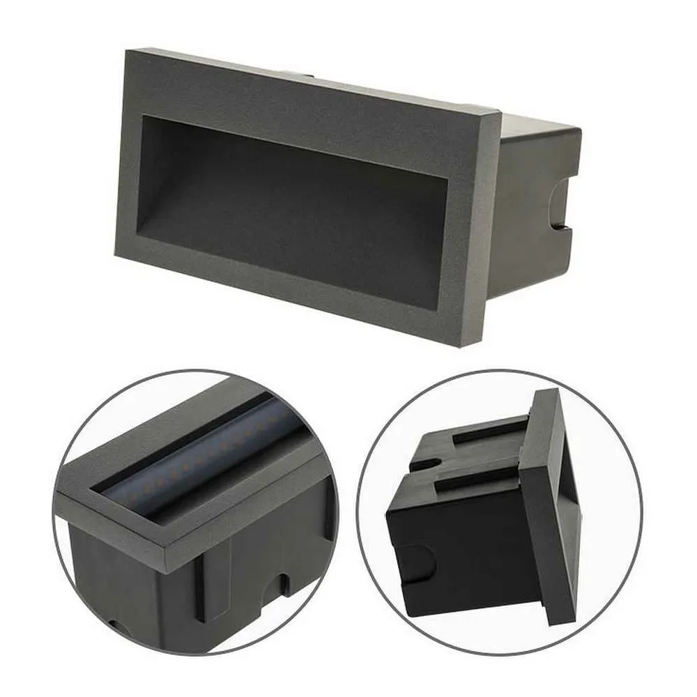 Aplique de exterior mustang gris calida 14cm en Acero Inoxidable