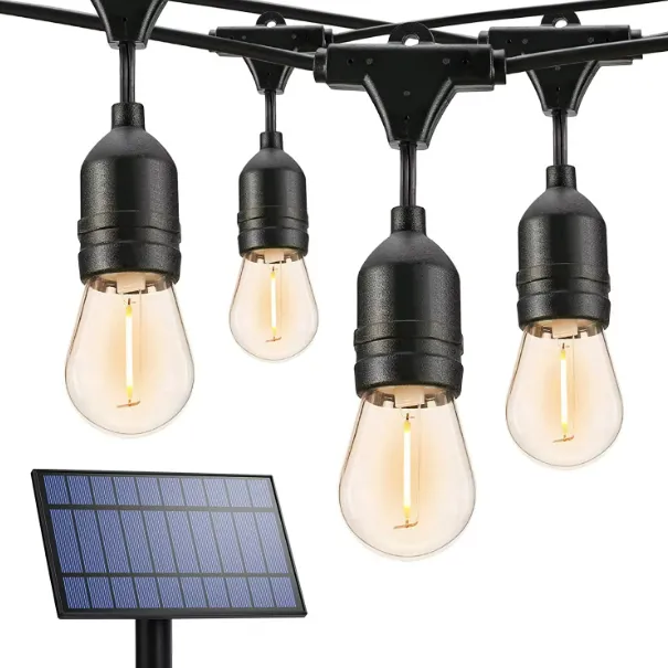 Certificado IP65 Guirnalda De Luces Solar 10mtr /10 Ampolletas Led Exteriores