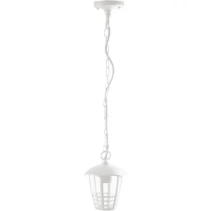 colgante para exterior aluminio color blanco serie terva 18cm con 8 Modos de Luz
