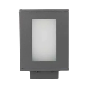 Decoración Solar baliza para exterior aluminio color gris serie alfil 15cm