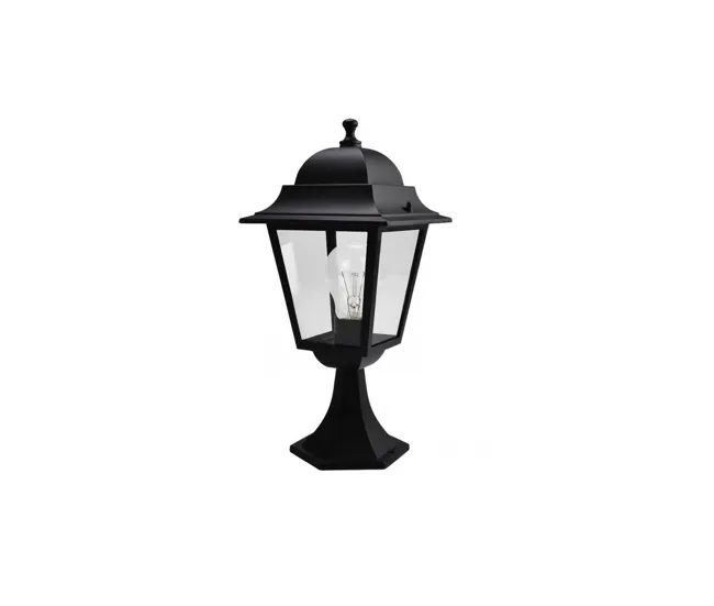 Decoración Solar sobremuro jardin aluminio color negro serie spica 21.5cm