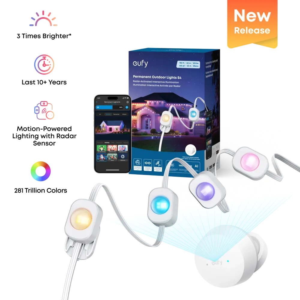 eufy Permanent Outdoor Lights S4 (150ft 108 LED Lights)