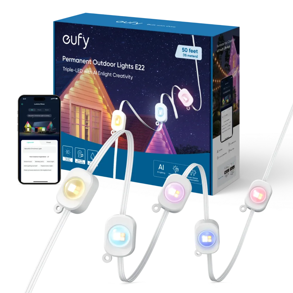 eufy Permanent Outdoor Lights E22(50ft 30 lights)