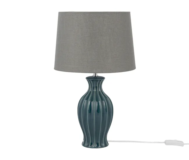 Foco Decorativo Lámpara de noche verde opaco SAMINA Beliani 35x35x59 cm