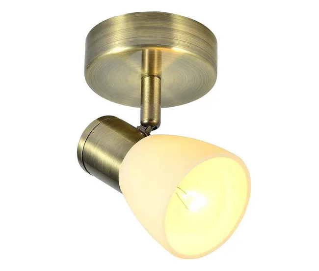 foco 1 luz metálico color dorado serie cholo 8.5cm