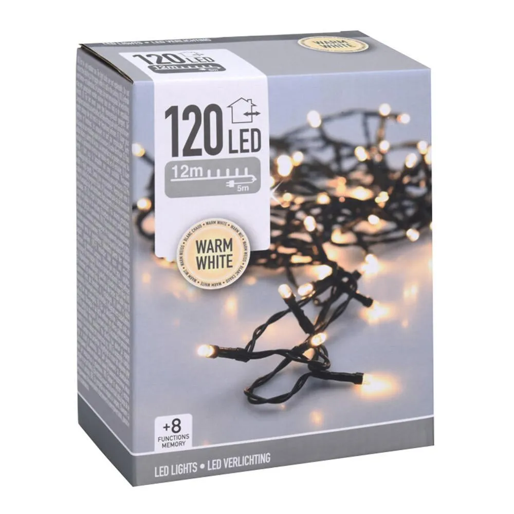 Guirnalda 120 led 12 metros 8 funciones