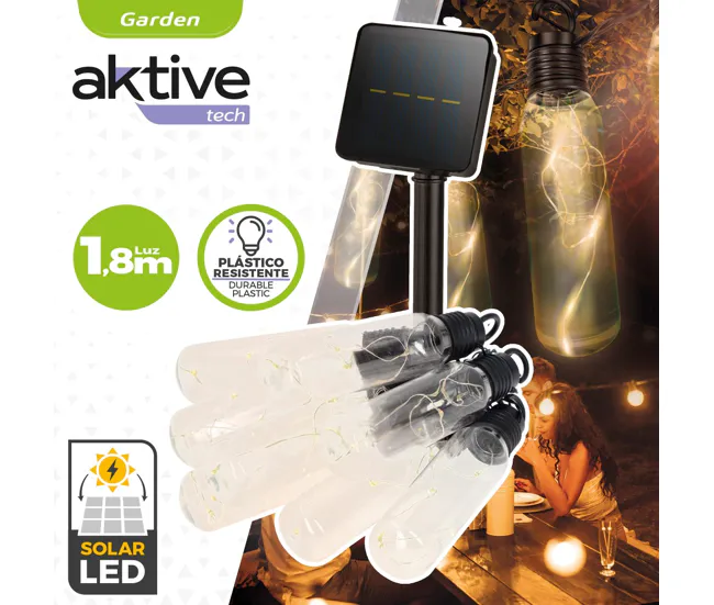 Guirnalda bombillas exterior LED Aktive con 8 Modos de Luz