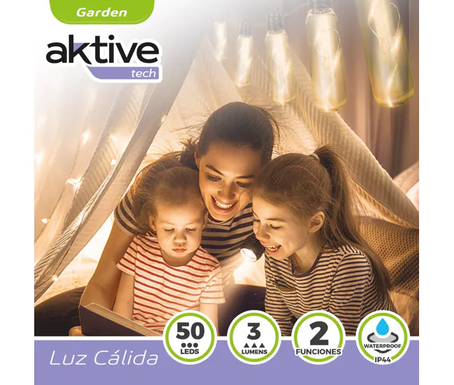 Guirnalda bombillas exterior LED Aktive con 8 Modos de Luz