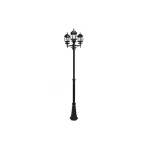 Guirnalda LED farola para jardin aluminio color negro serie caelum 55cm