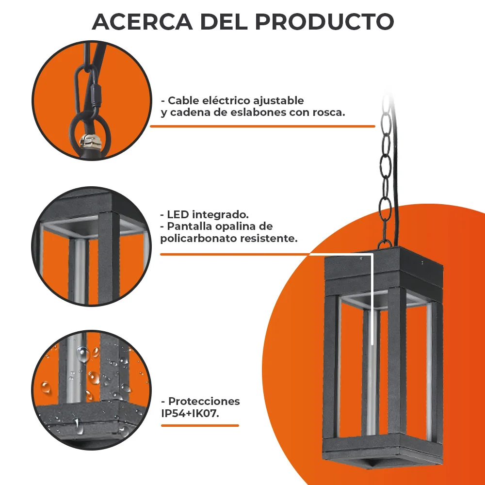 Guirnalda LED Lámpara Exterior Colgante SEPTANS II
