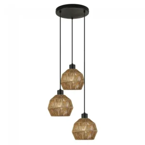 Lámpara colgante Krabi (3 luces) Genuino