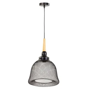 Lámpara de techo de acero negra 28x28x44/105h cm Pack de 6 Unidades