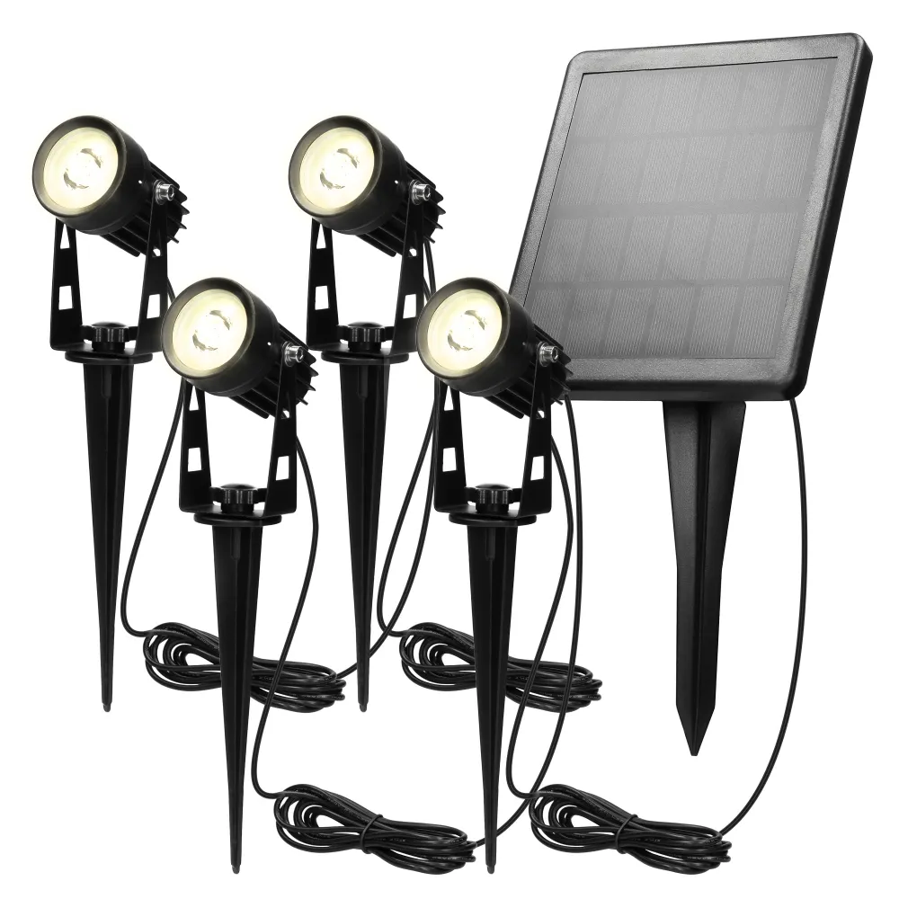 4x luces solares jardín exterior ecd germany Fácil Instalación sin Cables