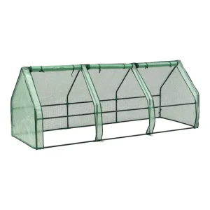 Invernadero de jardín menudo Höflein acero PE 240x90x90 cm verde