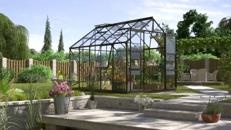 Invernadero - Júpiter 8,3m² Compatible con Sistemas de Riego Aluminio